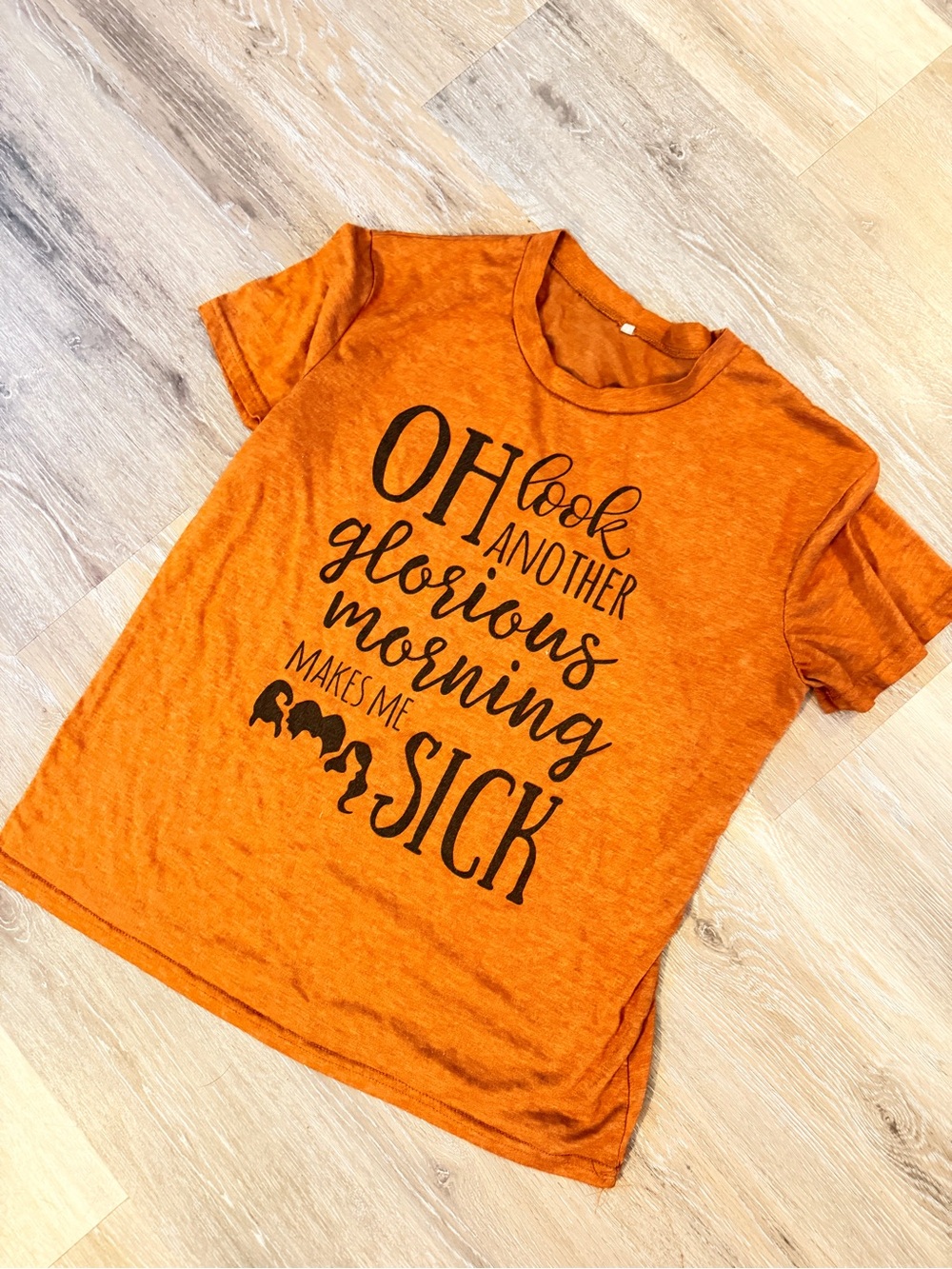 Hocus Pocus Orange Graphic Women’s Tee - "Oh Look Another Glorious Morning"